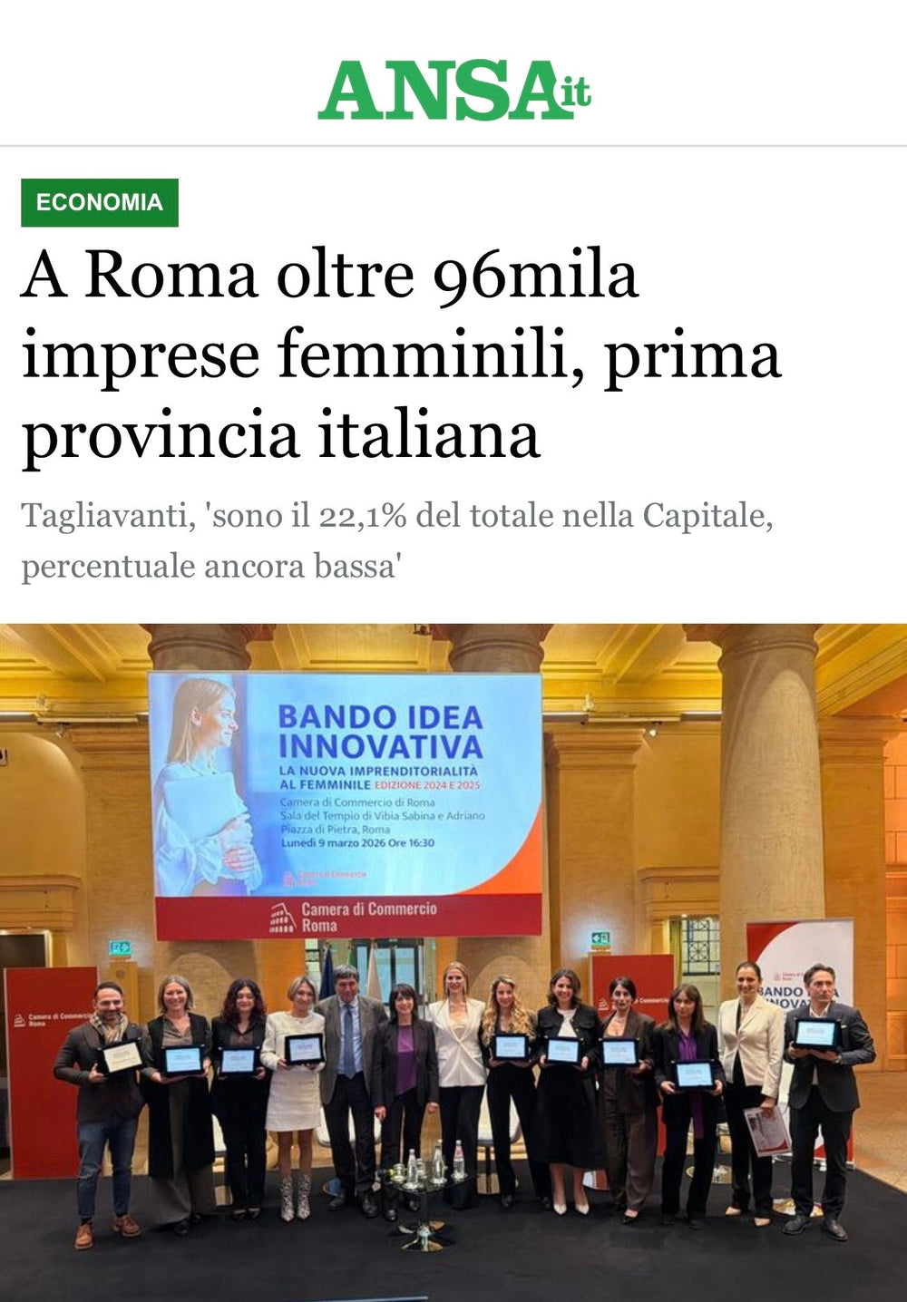 Premio Idea Innovativa  by Camera di Commercio di Roma