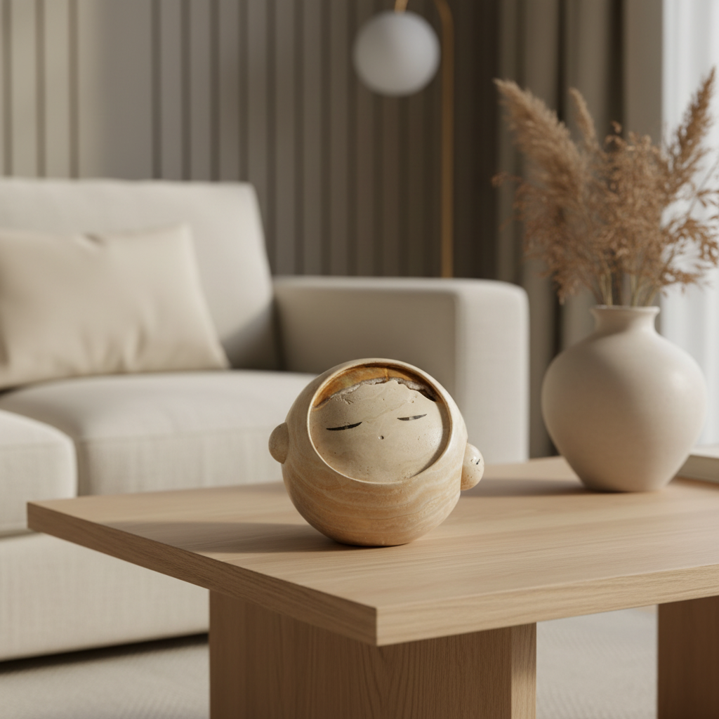 Chisai Kiku in living moderno