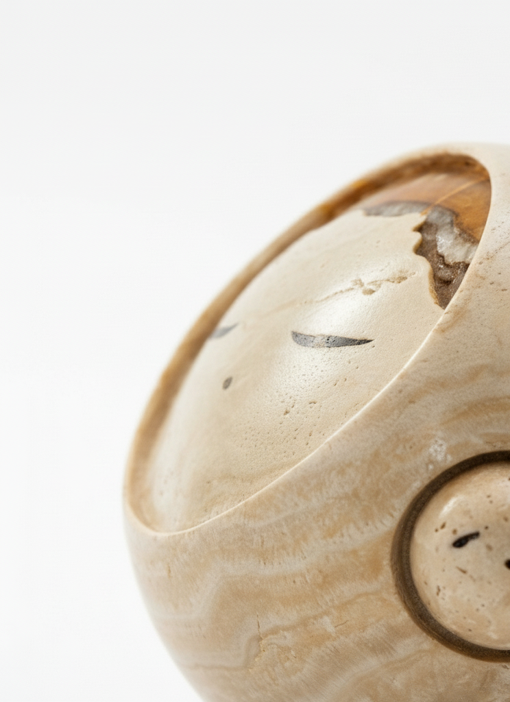 Dettaglio laterale tagliato - kokeshi sferica